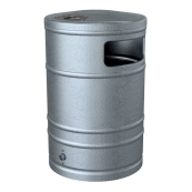 Litter bin 40l, with ash tray | hot dipped galvanized | without standingpost